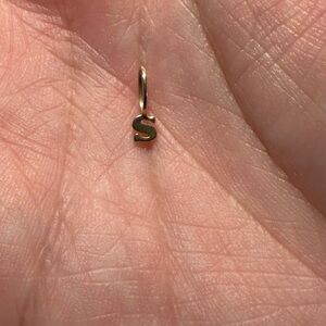 Catbird NYC Tiniest Alphabet Charm “S”